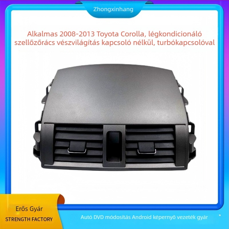 Toyota Corolla 2008-2013 klímaberendezés szellőzőrácsa turbina kapcsolóval, vészvillogó kapcsoló nélkül