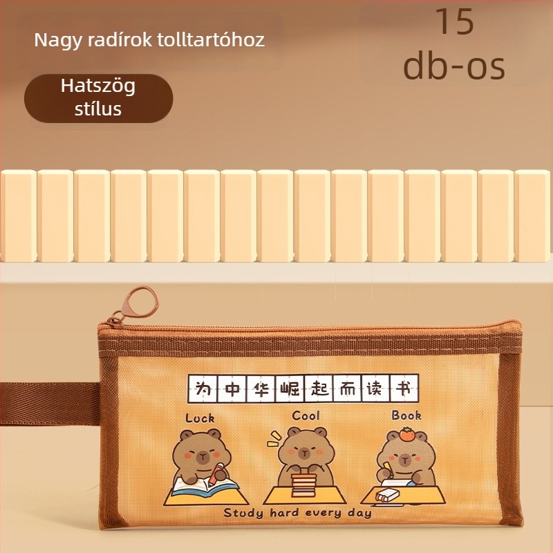 Kapibara zsebradír általános iskolásoknak, porszegény, ultra-tiszta, nem toxikus, hatszögletű alakja