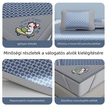 Nyári Ice Silk hűsítő ágymatrac, 3 részes készlet, összecsukható és mosható, egyetemi kollégiumi ágyhoz