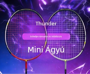Szénszálas badminton ütő, teljes karbonszerkezet, gyors támadó típus, otthoni edzésre, kezdőknek és középhaladóknak
