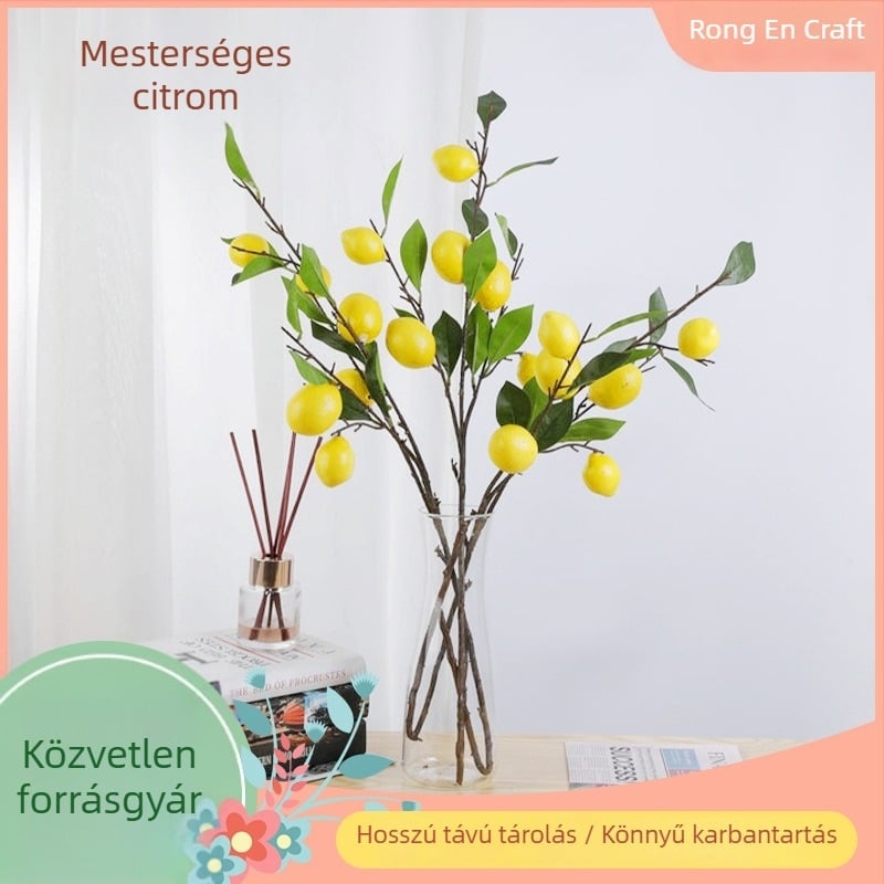 Mesterséges citrom – friss fotózáshoz, virágdísz és otthoni dekoráció
