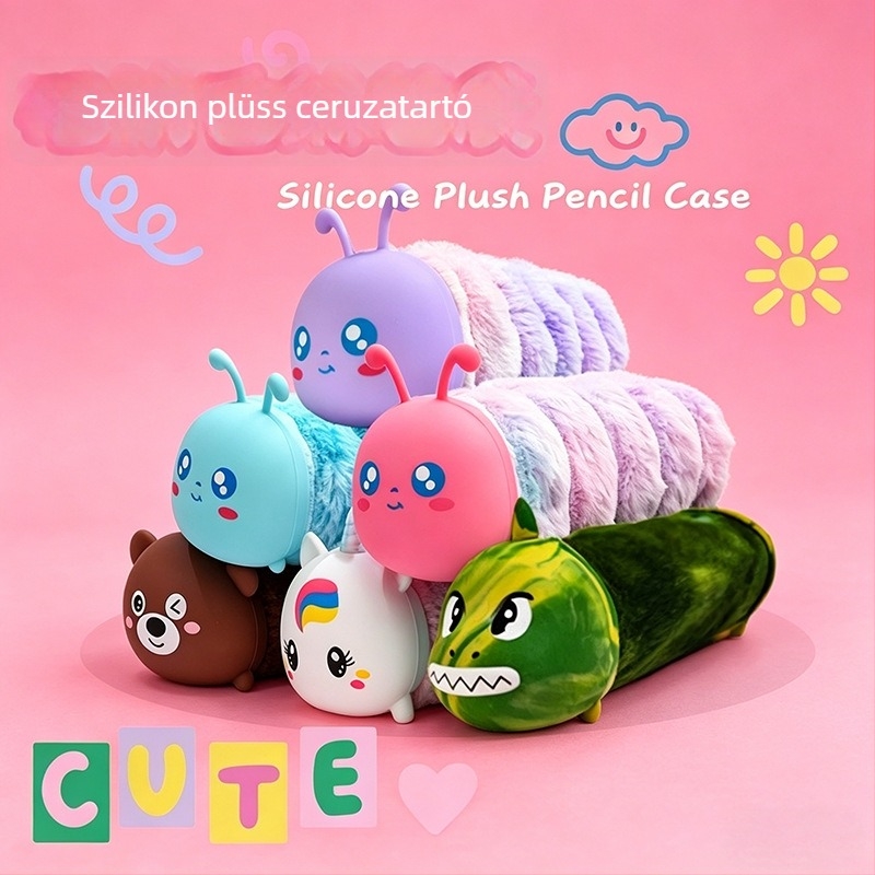 Puhas tolltartó nagy kapacitással – aranyos, többfunkciós tároló írószerek és kozmetikumok számára