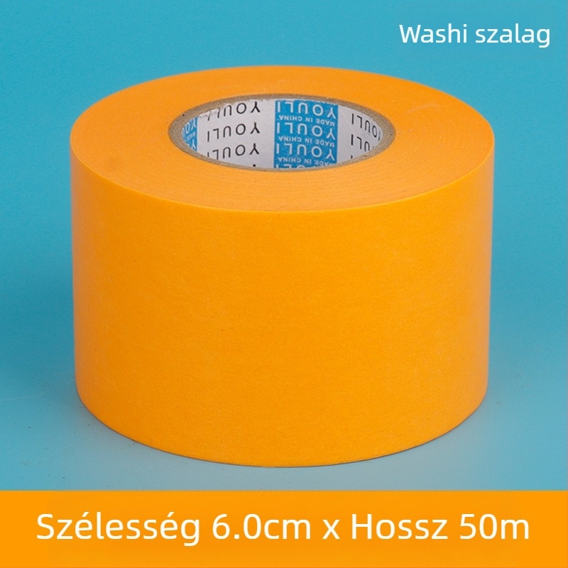 Sárga maszkoló papírszalag festéshez — maszkoló papír külső falak felületképzéséhez, színelválasztó papír
