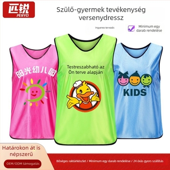 Edzőmellény személyre szabott logóval, gyermek-szülő csoport számára, futballhoz és kosárlabdához