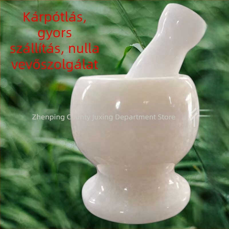 Kőből készült fokhagymamozsár, kézi működtetésű, klasszikus stílus, otthoni használatra