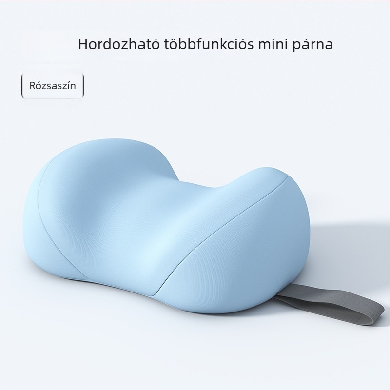 Hordozható mini utazópárna nyaki és deréktámaszhoz; ideális repülőre, vonatra, autóba és nagysebességű vasútra; irodai pihenő párna.