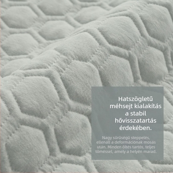 Antibakteriális steppelt matracvédő, teljes lefedés, csúszásmentes, vastagított