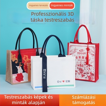 Vászon táska egyedi logóval, prémium laminált vászon táska, megrendelésre készült üres pamut táska és fűzős taska