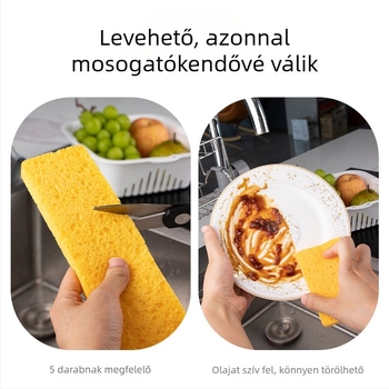 Új, hosszú nedvszívó szalag cellulóz-pamuból, rajzfilmstílusban, mosogató és konyhai pult mellé.