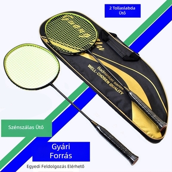 Guangyu Szénszálas badmintonütő készlet, 2 db, könnyű 4U, edzésre, amatőröknek, logó testreszabás