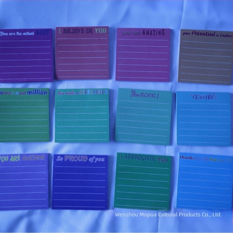 12 színű post-it jegyzet készlet, 40 oldal memofüzet, téphető és felragasztható