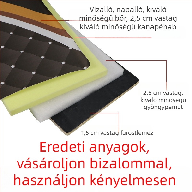 Elektromos háromkerekű ülés- és hátsó párna készlet, vízálló, UV-álló, megvastított, univerzális