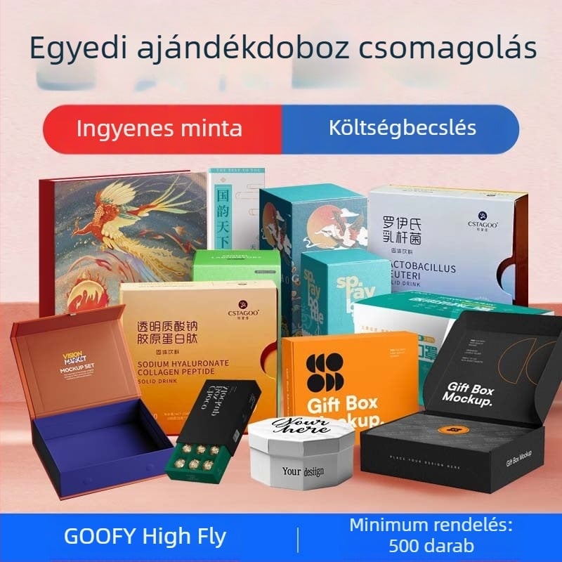 Testreszabott kozmetikai ajándékdoboz — könyv-stílusú doboz felnyíló fedéllel, kihúzható tálcával és kéthasú fedéllel