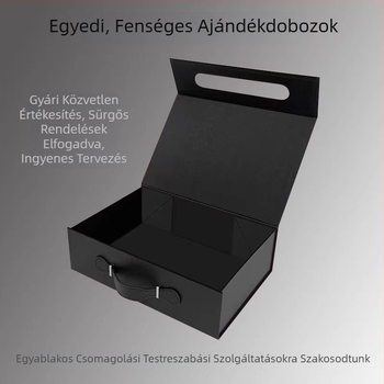 Személyre szabott ajándékdoboz fedéllel és fiókkal, felső–alsó kivitelű csomagoló doboz, kis mennyiségben elérhető