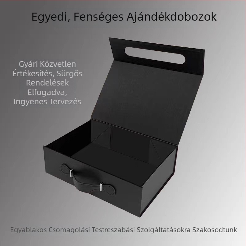 Személyre szabott ajándékdoboz fedéllel és fiókkal, felső–alsó kivitelű csomagoló doboz, kis mennyiségben elérhető