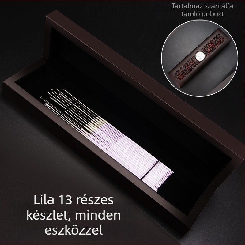 ALJ6 Professzionális fül tisztító készlet alumínium fogantyúval, nagy és kis fülkanál, gombafejű fülkanál, gyapotpálcák