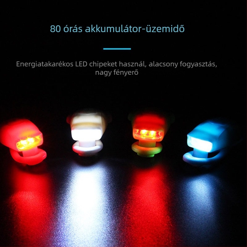 Gyerekeknek szánt szilikon béka formájú kerékpárlámpa, vízálló kültéri kerékpárfény