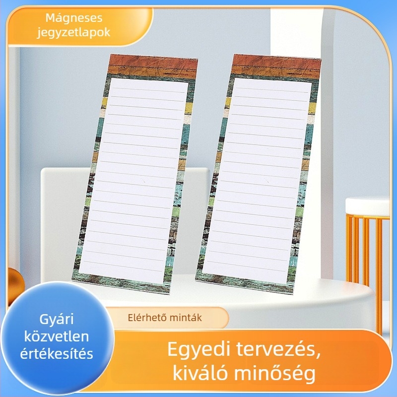 Kreatív mágneses jegyzetfüzet tanuláshoz retro stílusban – téphető jegyzetek üzenetküldéshez