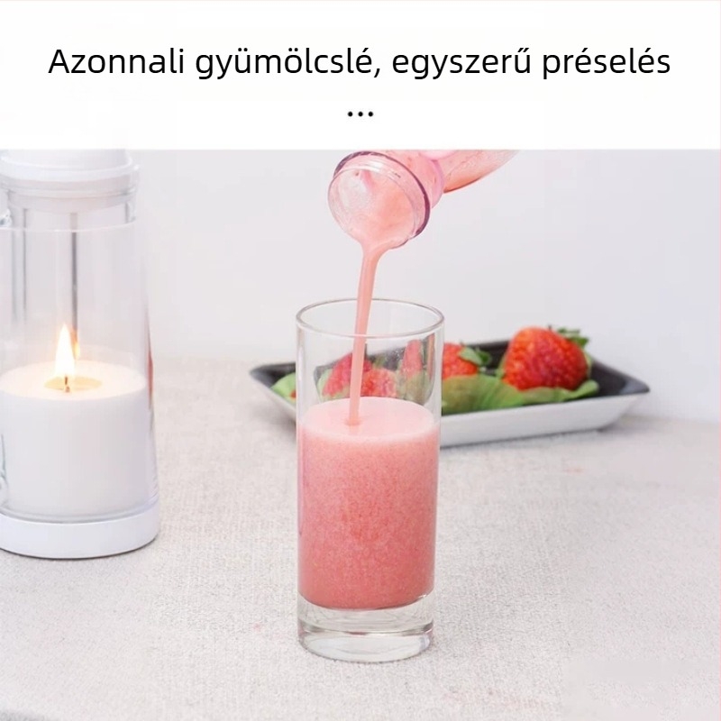 Vezeték nélküli hordozható gyümölcslé pohár, 2026-os új modell, elektromos gyümölcslé készítő, kompakt mini üveg dizájn