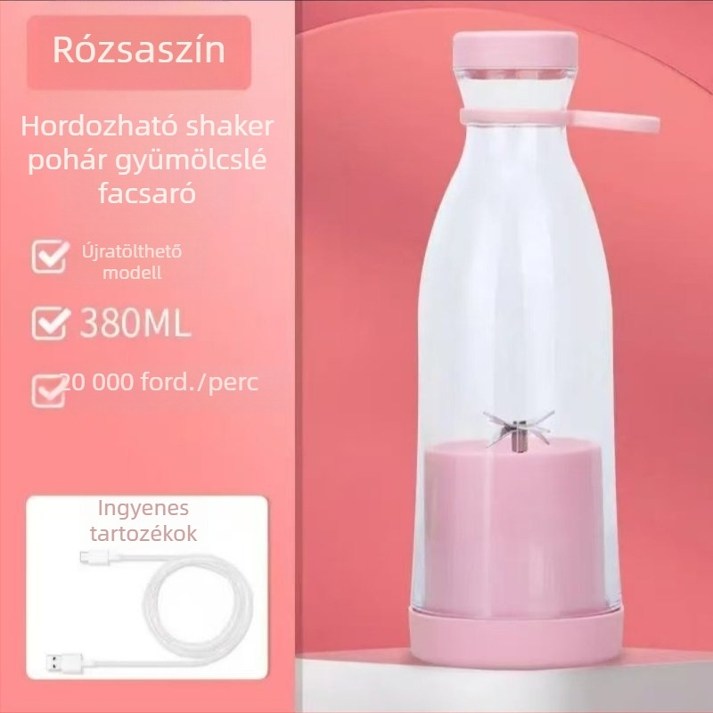 Vezeték nélküli hordozható gyümölcslé pohár, 2026-os új modell, elektromos gyümölcslé készítő, kompakt mini üveg dizájn
