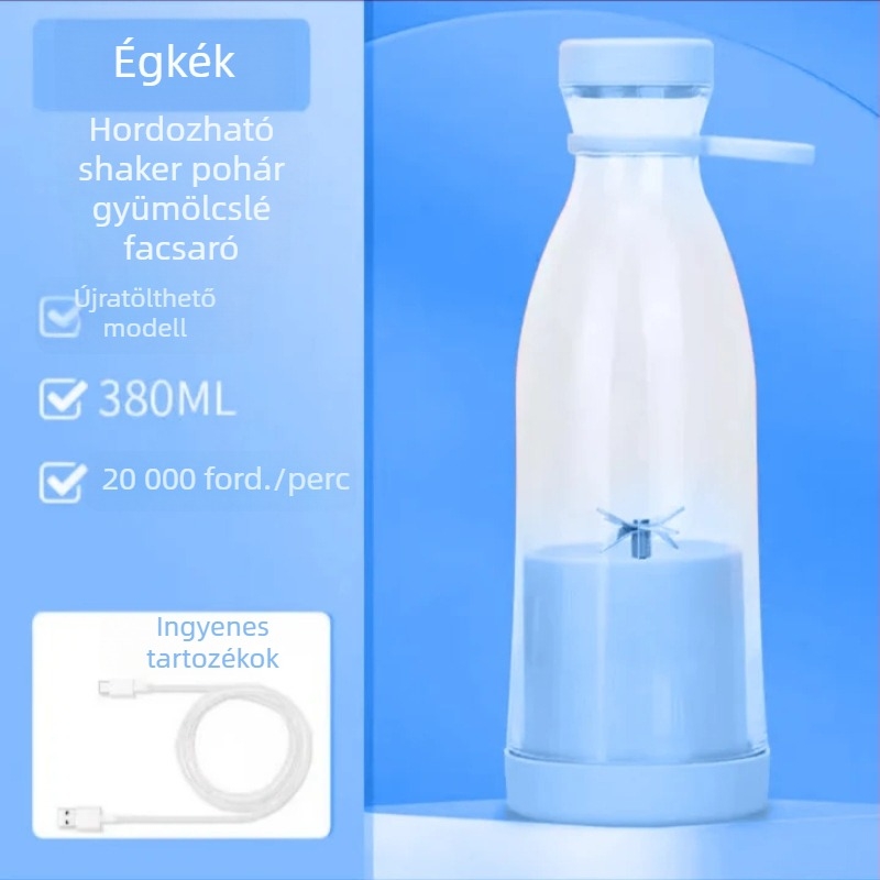 Vezeték nélküli hordozható gyümölcslé pohár, 2026-os új modell, elektromos gyümölcslé készítő, kompakt mini üveg dizájn