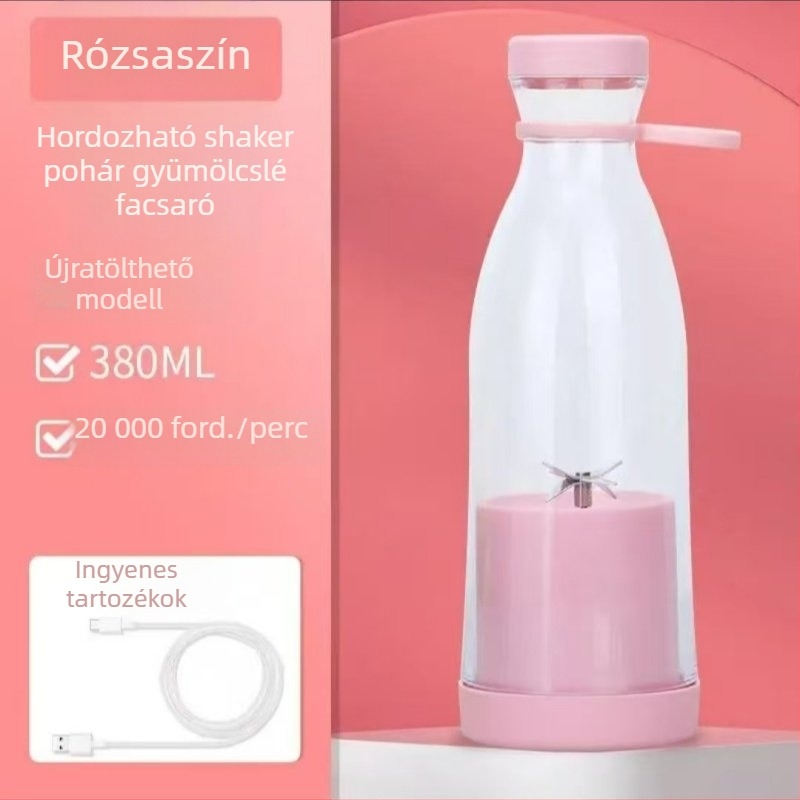 Vezeték nélküli hordozható gyümölcslé pohár, 2026-os új modell, elektromos gyümölcslé készítő, kompakt mini üveg dizájn