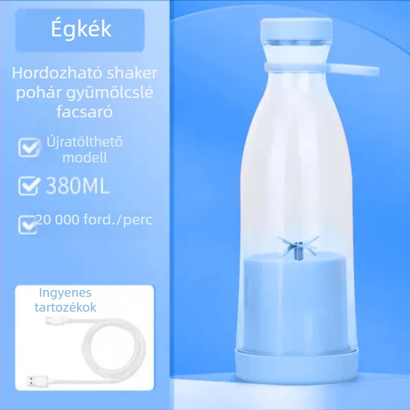 Vezeték nélküli hordozható gyümölcslé pohár, 2026-os új modell, elektromos gyümölcslé készítő, kompakt mini üveg dizájn