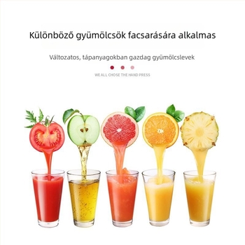 Fejlesztett kézi gyümölcsprés cukornádhoz, citromhoz, gránátalmához és narancshoz; ideális gyümölcsös teákhoz és otthoni használatra