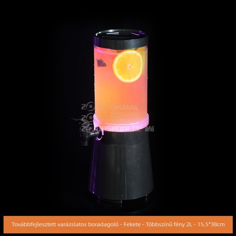 3 literes LED-es világítású mini sörhordó csappal, bárhoz