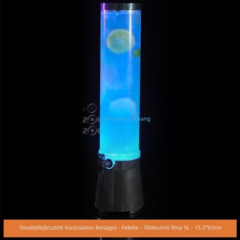 3 literes LED-es világítású mini sörhordó csappal, bárhoz
