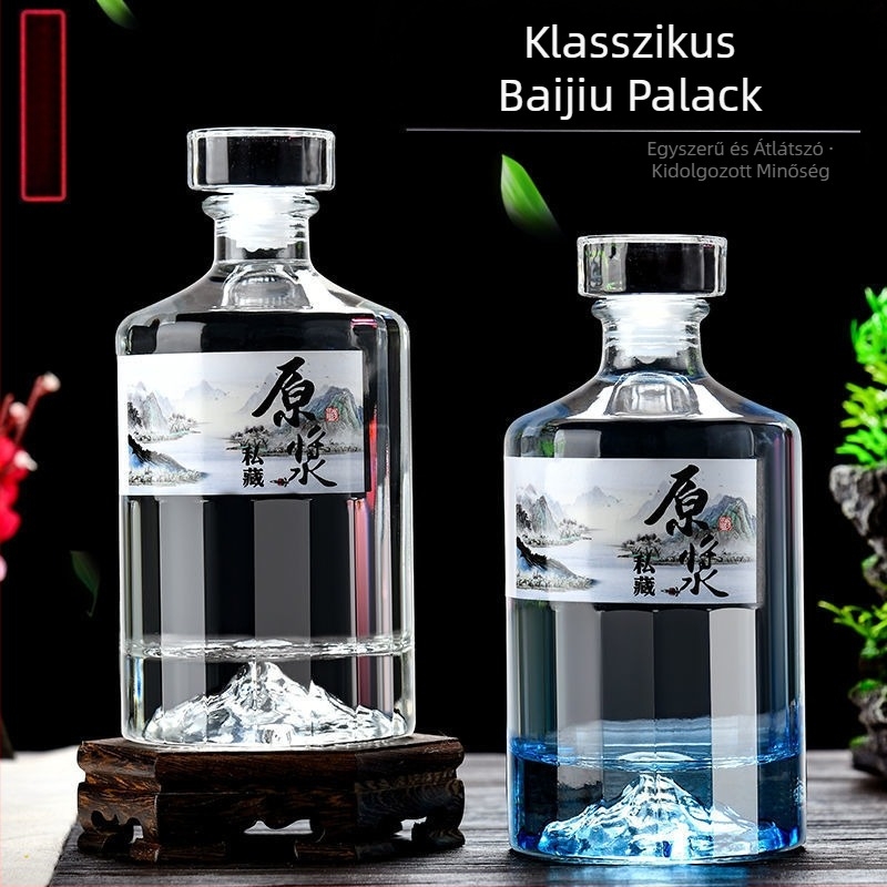 Üres borosüveg, 0.5 kg, esküvői stílus