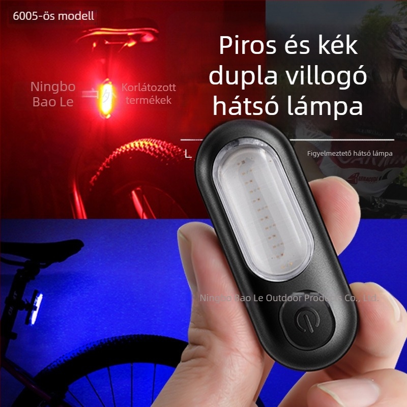 Első- és hátsó kerékpárfény készlet, mountain bike-hoz, éjszakai tekeréshez, USB-töltővel