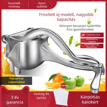 Kézi gyümölcsprés gránátalmára, citromra, narancsra és cukornádra
