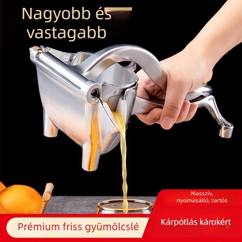 Kézi gyümölcsprés gránátalmára, citromra, narancsra és cukornádra