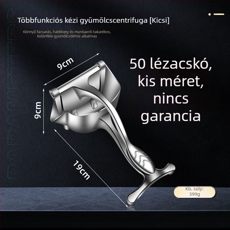 Kézi gyümölcsprés gránátalmára, citromra, narancsra és cukornádra
