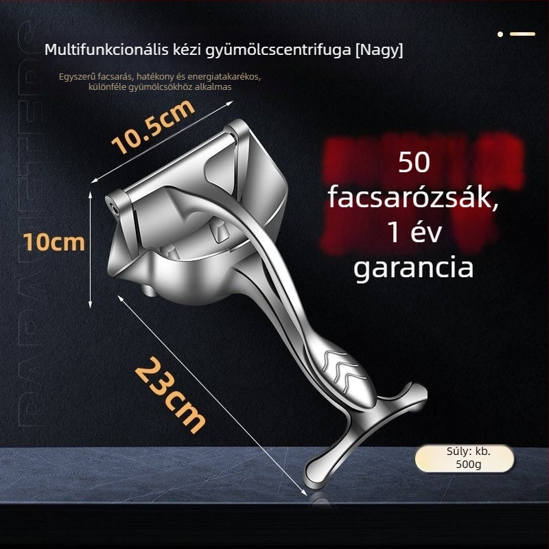 Kézi gyümölcsprés gránátalmára, citromra, narancsra és cukornádra