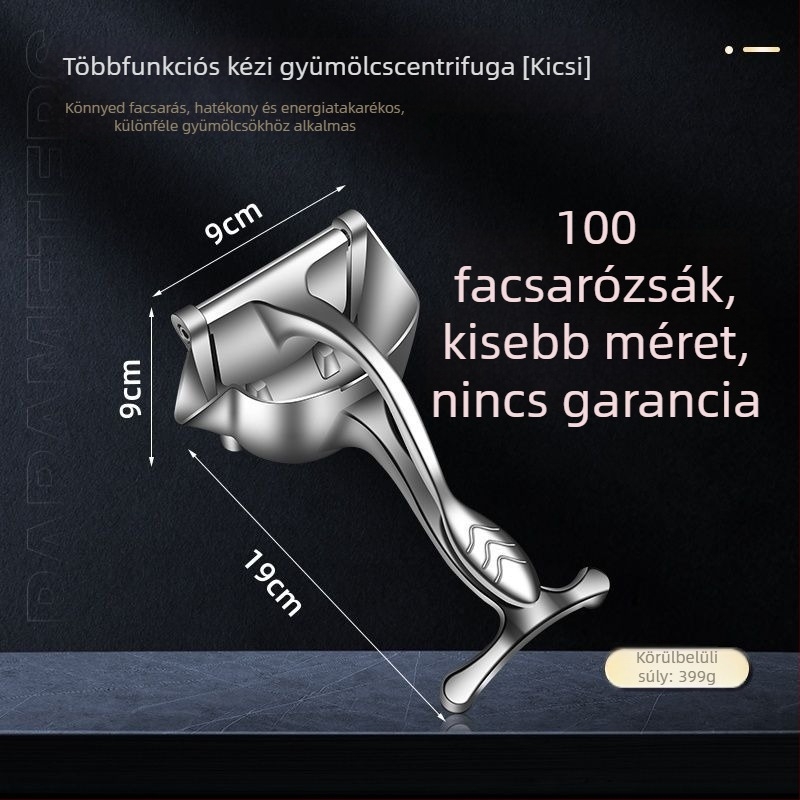 Kézi gyümölcsprés gránátalmára, citromra, narancsra és cukornádra