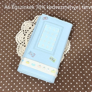 Kék minimalistikus A6-os notesz PU bőrtokkal, elegáns egyetemi jegyzetfüzet