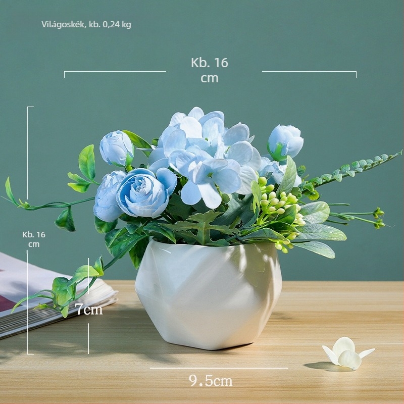 Nordic stílusú műnövény a nappaliba és előszobába, dekoratív bonsai virág a cserépben