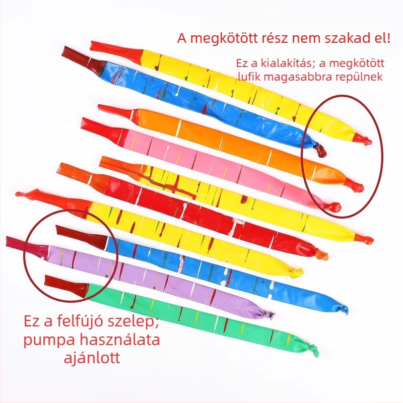 Megvastagított rakéta lufik, amelyek repülnek és hangot adnak – 10 hüvelykes latex balonok hosszú formájú kültéri játékokhoz