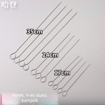 Függő faroktű liba- és kacsafarokhoz, 304 rozsdamentes acélból, sütőnyárs kilenc fogú kampókkal