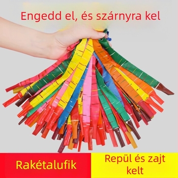 12 hüvelykes latex játék-ballon, űrlény alakú, amely sikít repülés közben