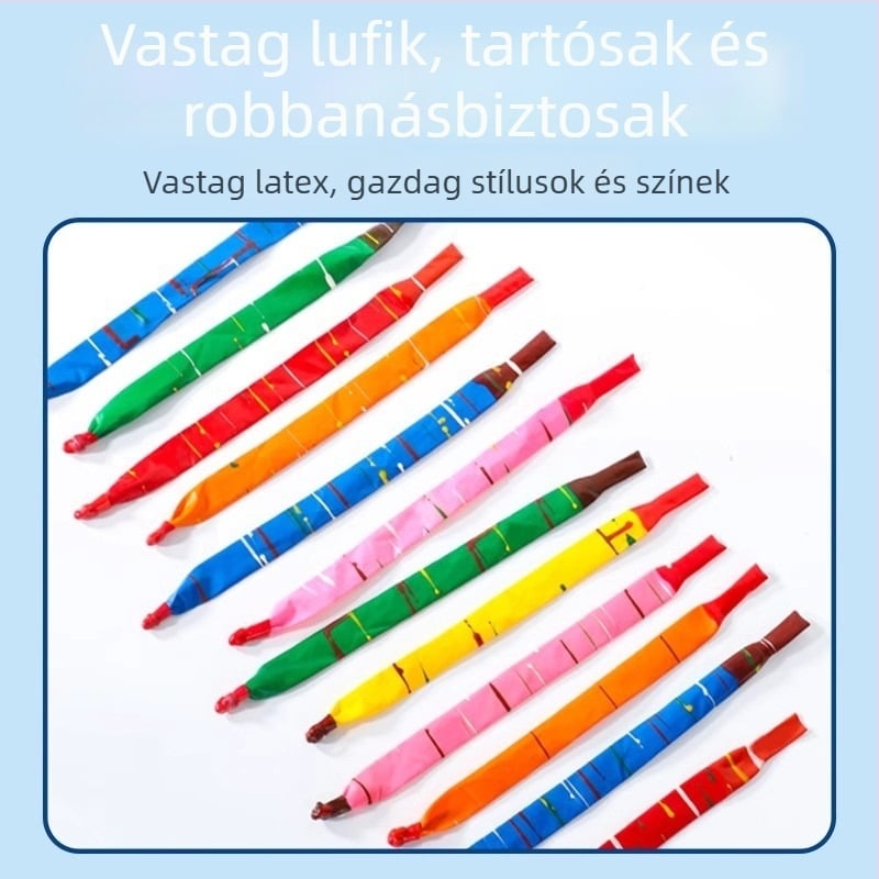 12 hüvelykes latex játék-ballon, űrlény alakú, amely sikít repülés közben