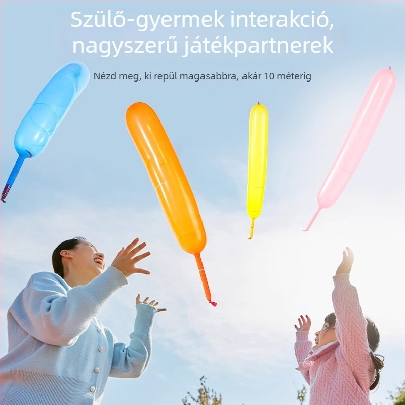 12 hüvelykes latex játék-ballon, űrlény alakú, amely sikít repülés közben