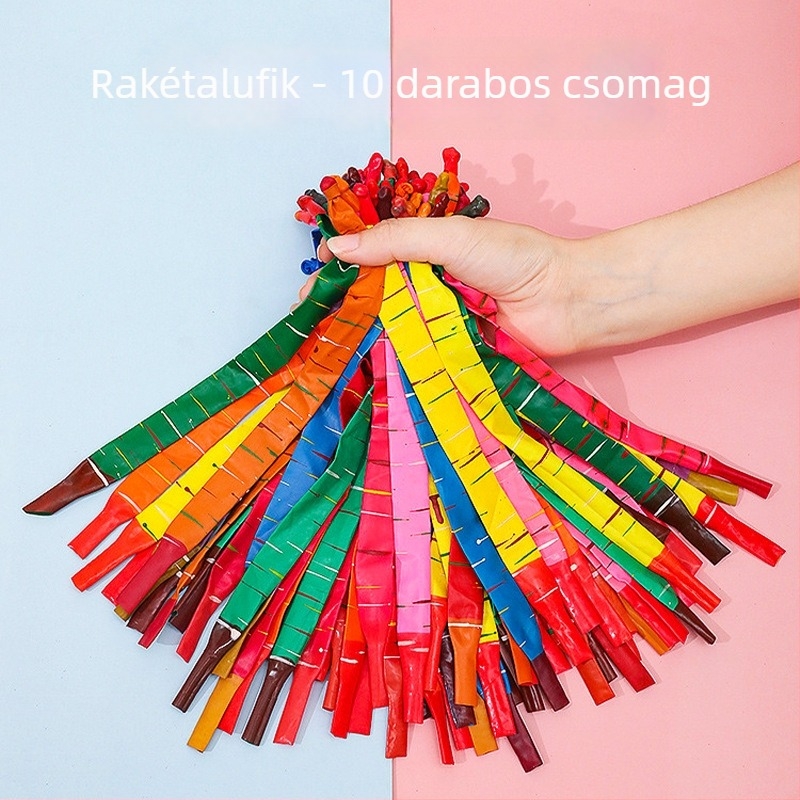 12 hüvelykes latex játék-ballon, űrlény alakú, amely sikít repülés közben