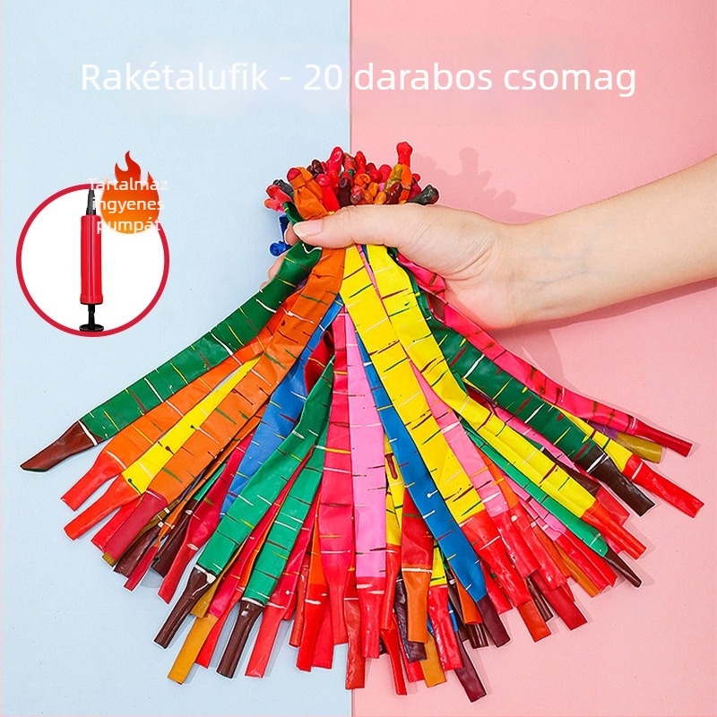 12 hüvelykes latex játék-ballon, űrlény alakú, amely sikít repülés közben