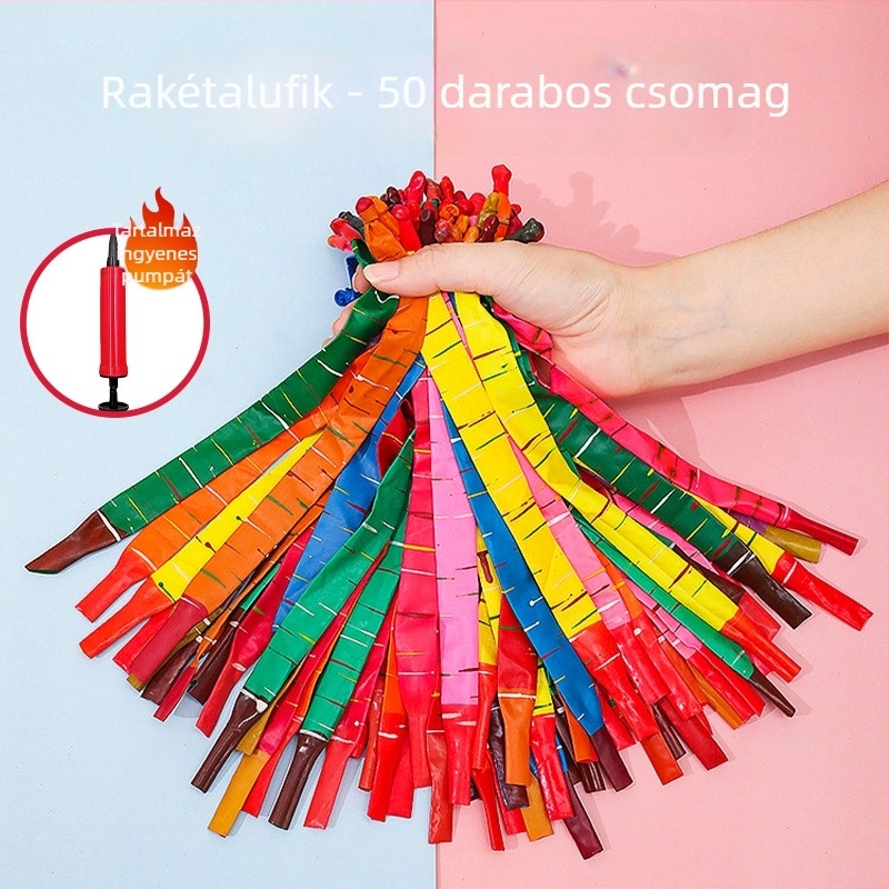 12 hüvelykes latex játék-ballon, űrlény alakú, amely sikít repülés közben