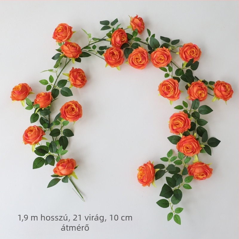 Monet-stílusú művirágos kúszónövény rózsákkal – ajtódekorációhoz, látvány- és üzletdekorációhoz