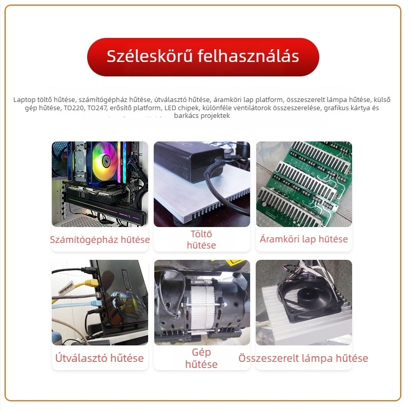 Split típusú hőelvezető alumínium ház, méretei 45×45×18,5 mm, PCB eszköz ház, arany színű alumínium doboz erősítőhöz