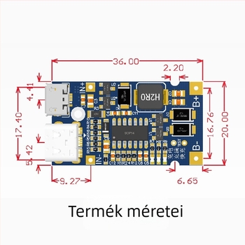 12,6V-os lítium akkumulátorhoz automatikus boost/buck töltő modul, 8,4V LiFePO4 1–5S gyors töltéshez
